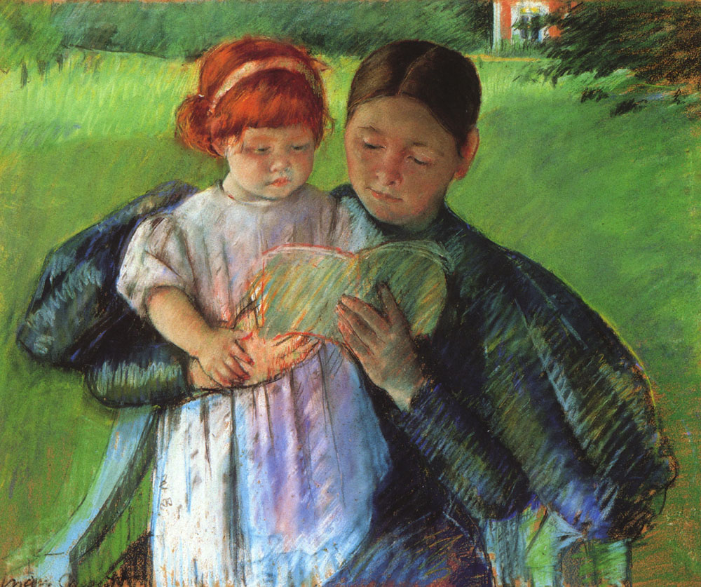 Nurse Reading to a Little Girl - Mary Cassatt Painting on Canvas